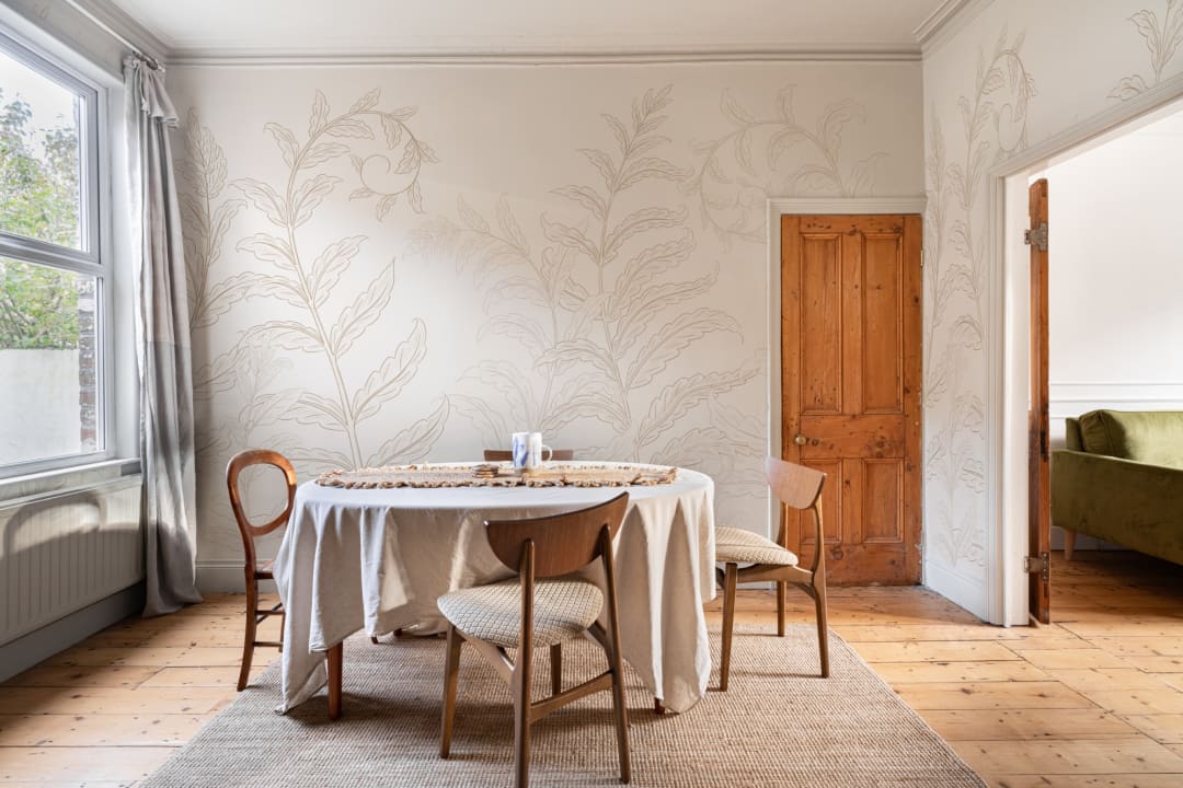 Nøytrale botaniske bregner veggmaleri