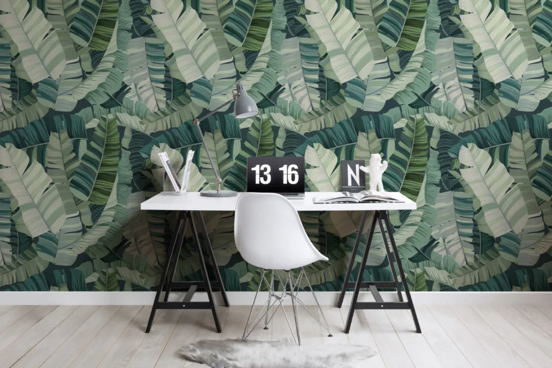 3D Camo Mixed Tropical Leaf Wallpaper Mural