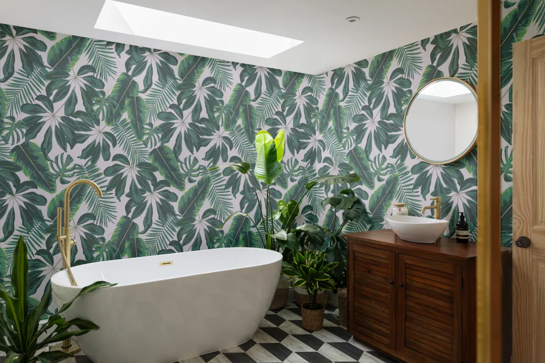 Mural Papel Pintado Hojas Tropicales Variadas