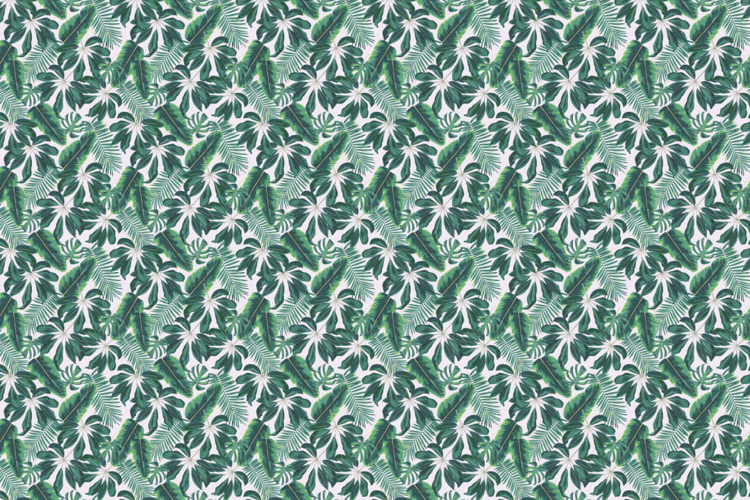 Mixed Tropical Leaves Wallpaper Mural