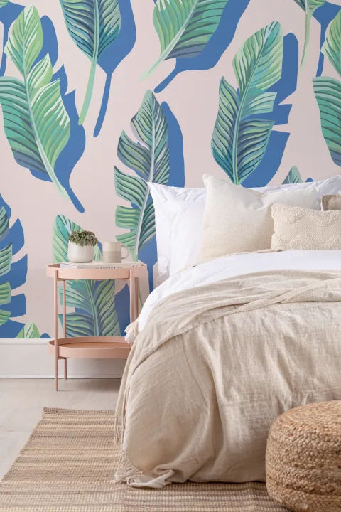 3D Leaf Tropical Wallpaper Mural