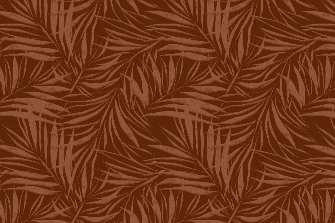 Papier peint panoramique Sombra Dark Textured Palm Leaf dans des tons bruns riches