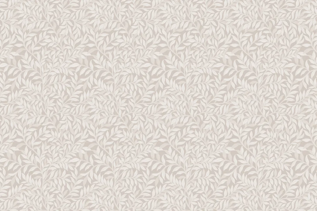 Beige Botanical Leaf Pattern Wallpaper Mural