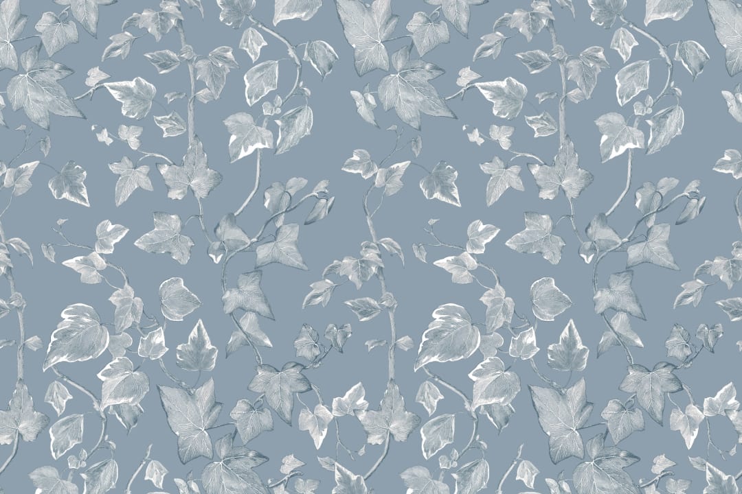 Blue Heritage Ivy Wallpaper