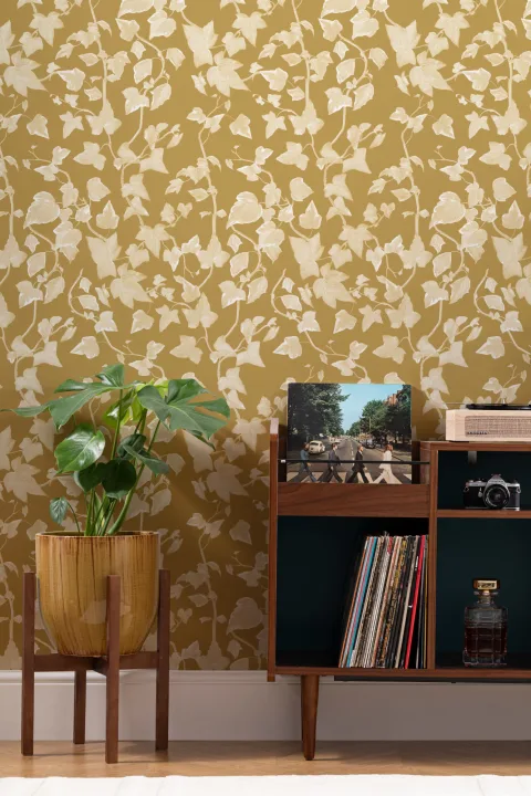 Yellow Heritage Ivy Wallpaper