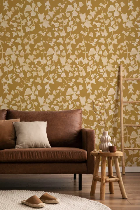 Yellow Heritage Ivy Wallpaper