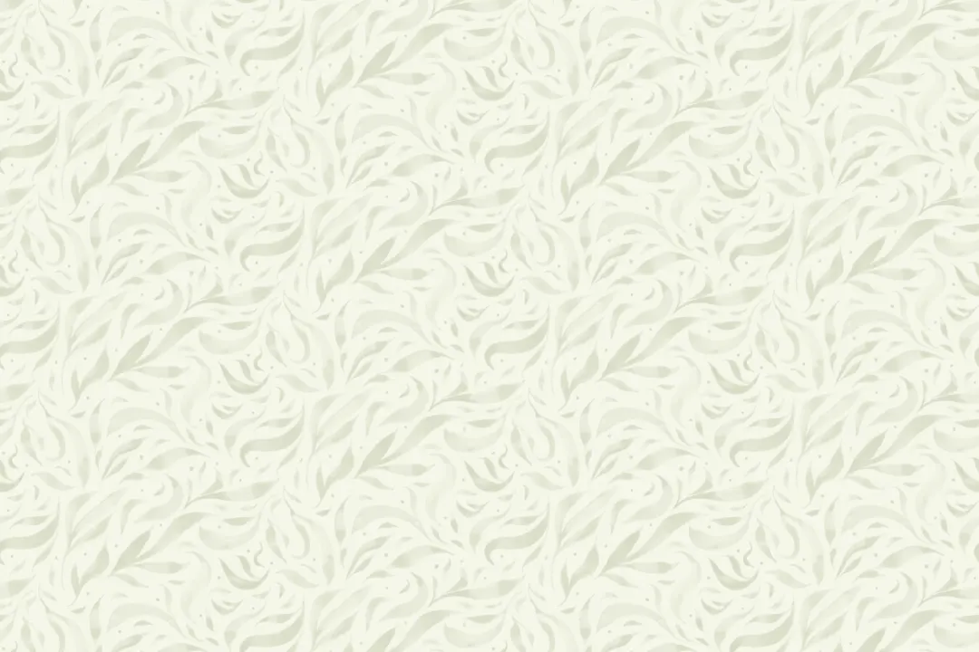 Green Watercolor Floating Leaves Wallpaper