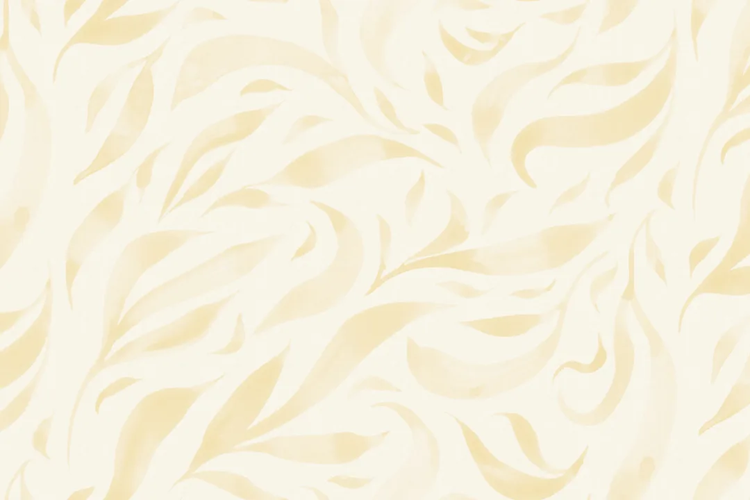 Yellow Watercolor Floating Leaves Mural