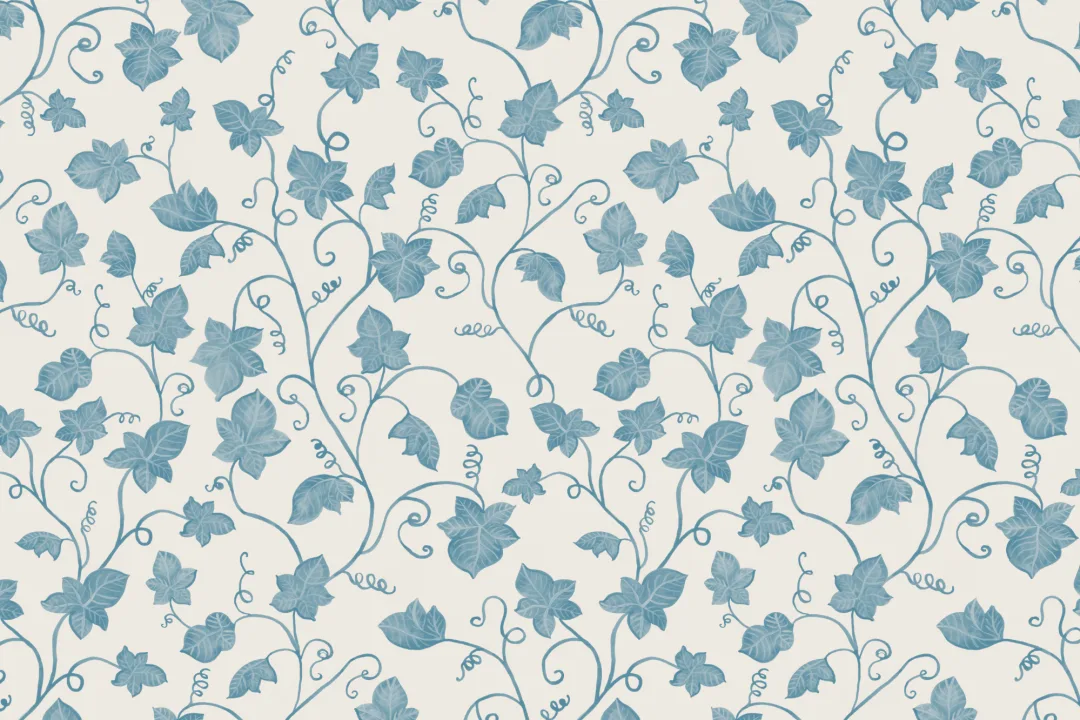 Papel pintado de Hiedra linda azul