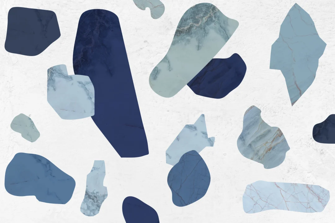 Blue Marble Terrazzo Wallpaper Mural