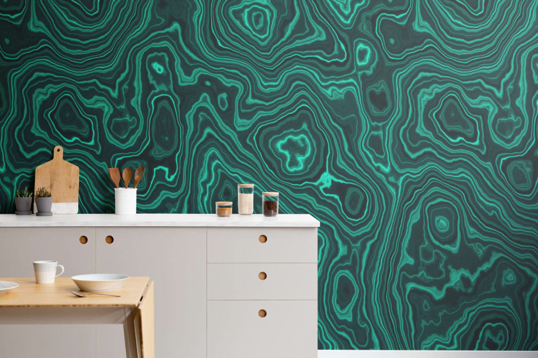 Malachite Crystal Wallpaper Mural