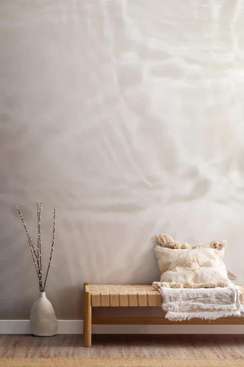 Light Neutral Water Effect Wallpaper Mural