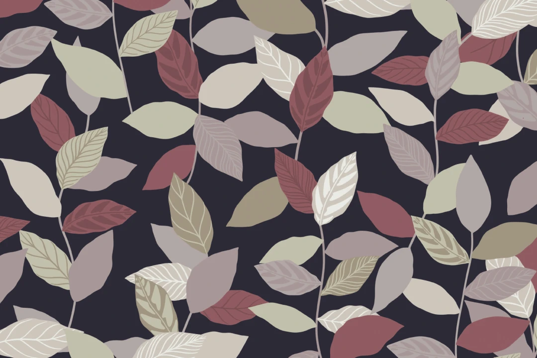 Papier Peint Plantes Grimpantes Botaniques Sombres