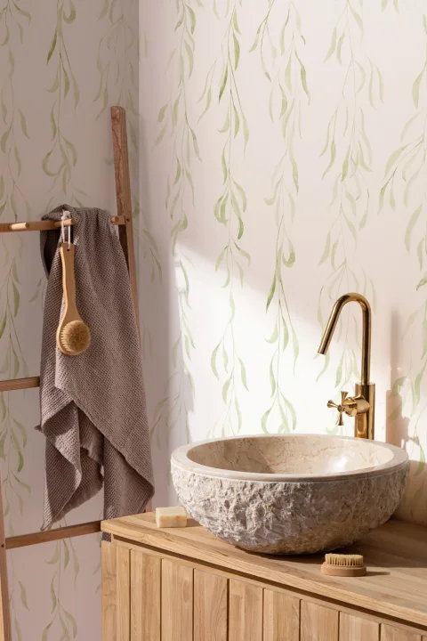 Watercolor Trailing Foliage Wallpaper