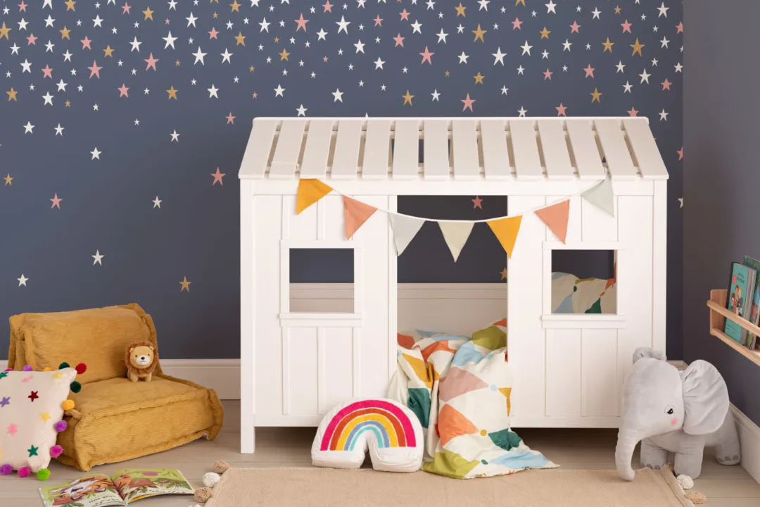 Mural Papel Pintado Lluvia de Estrellas Azul