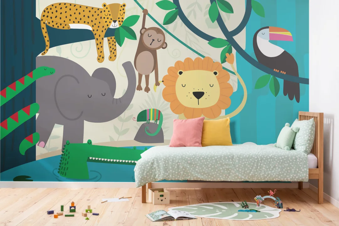 Mural Papel Pintado Amigos de la Selva