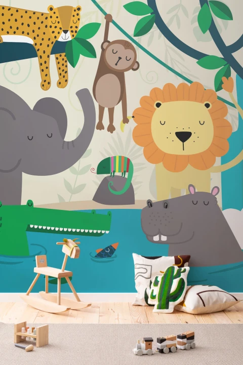 Jungle Friends Wallpaper Mural