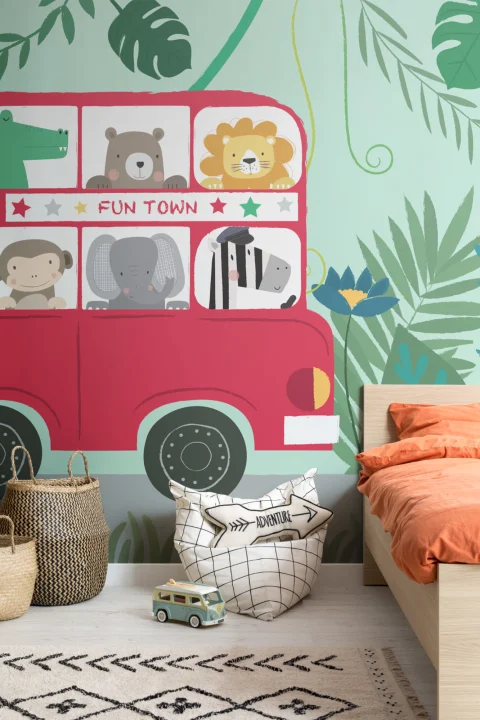 Routemaster Safari Animale Wallpaper Mural
