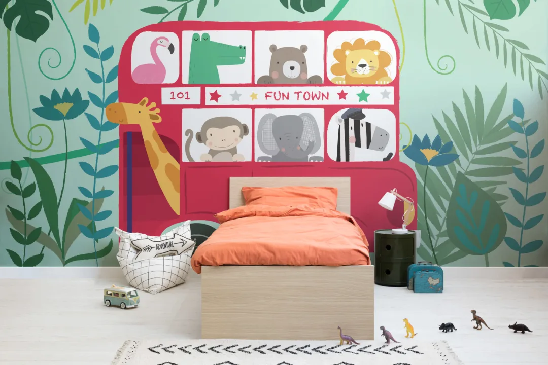 Routemaster Safari Animals Wallpaper Mural