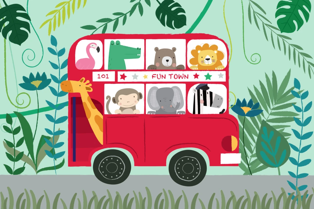 Routemaster Safari Animale Wallpaper Mural