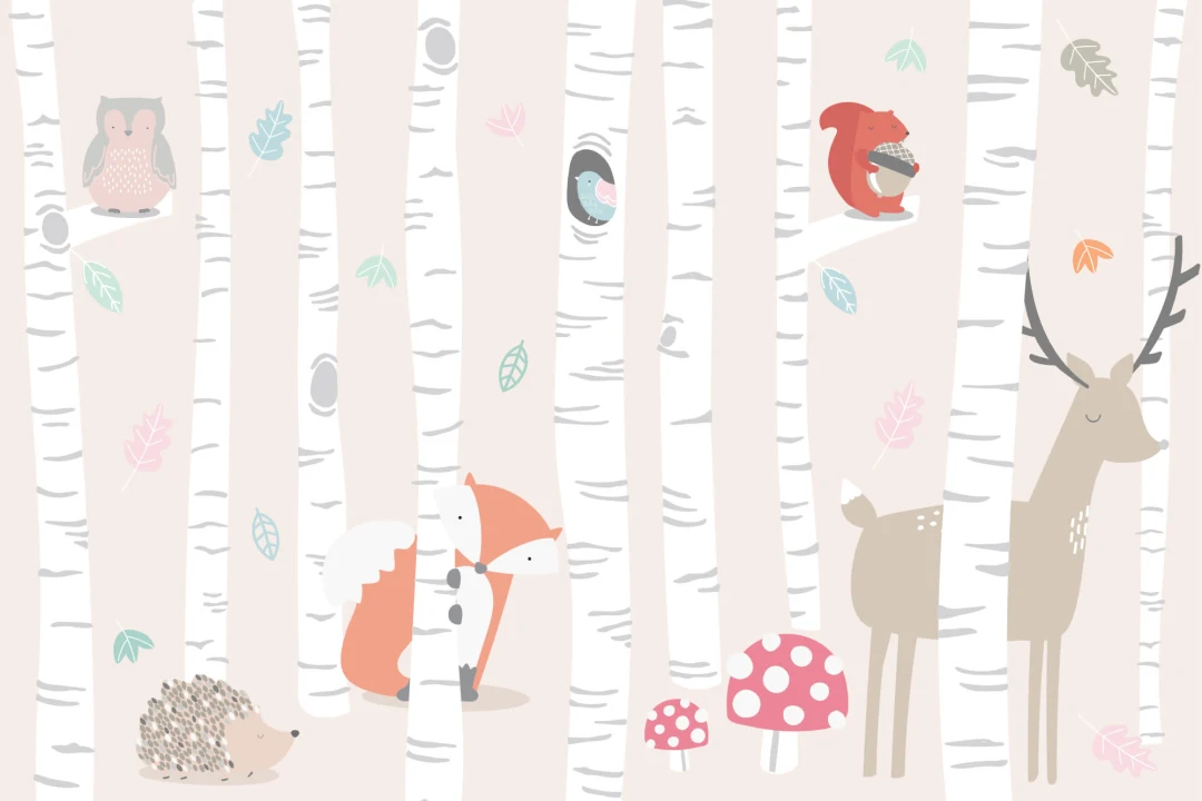 Kids Woodland Scene Wallpaper Mural