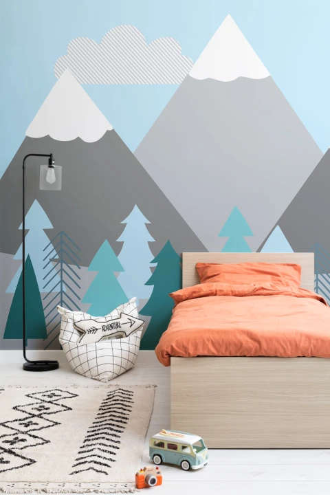 Kids Mountains & Trees Wallpaper Mural