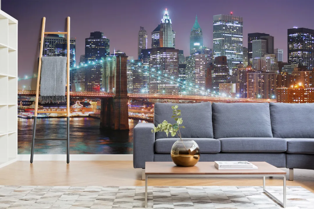 Brooklyn At Night Wallpaper Mural