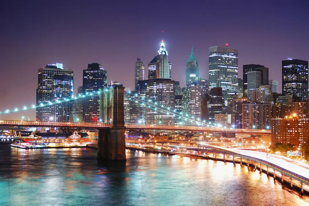 Brooklyn At Night Wallpaper Mural