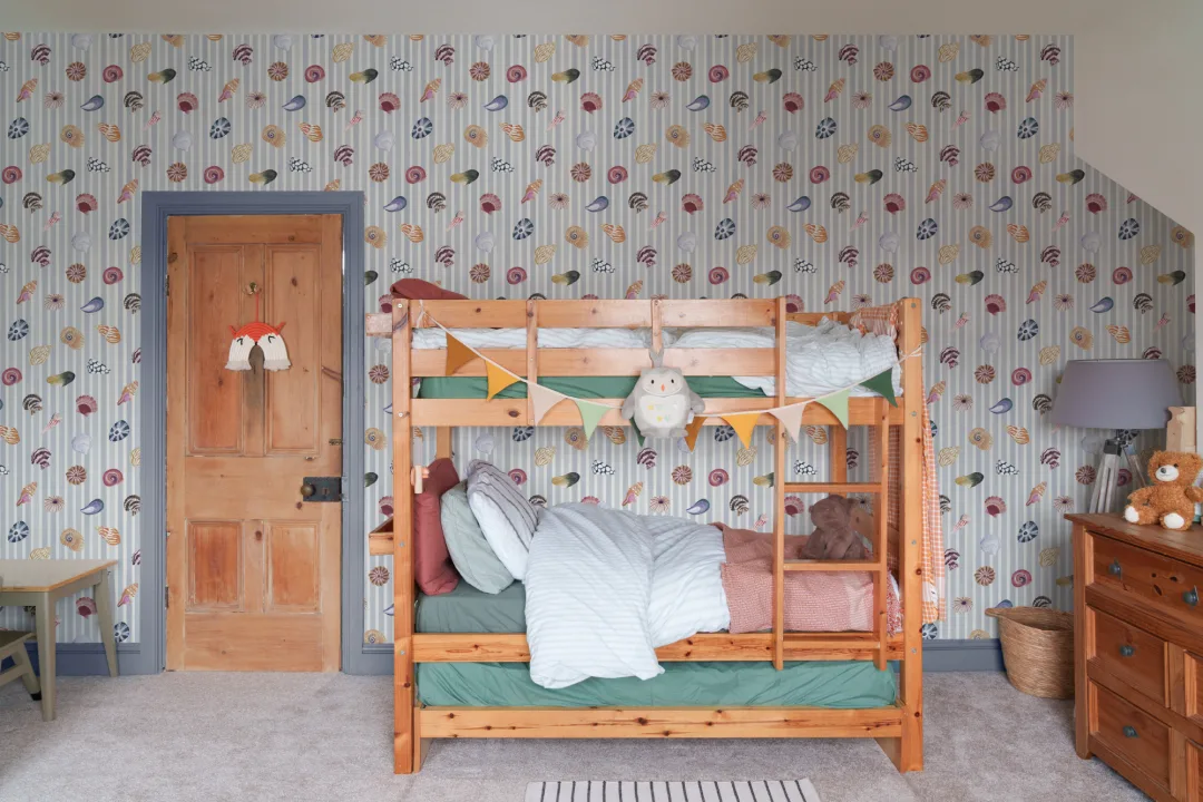 Multicolor Nautical Seashell Pattern Mural