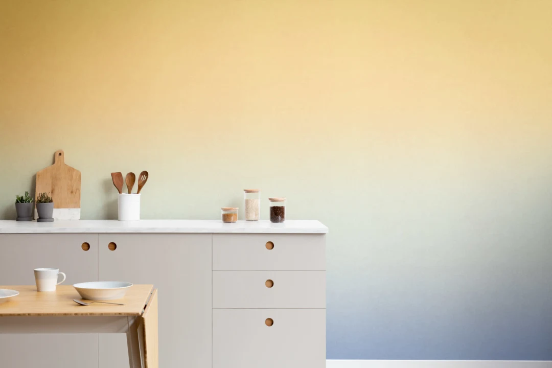 Peach & Blue Ombre Wallpaper Mural