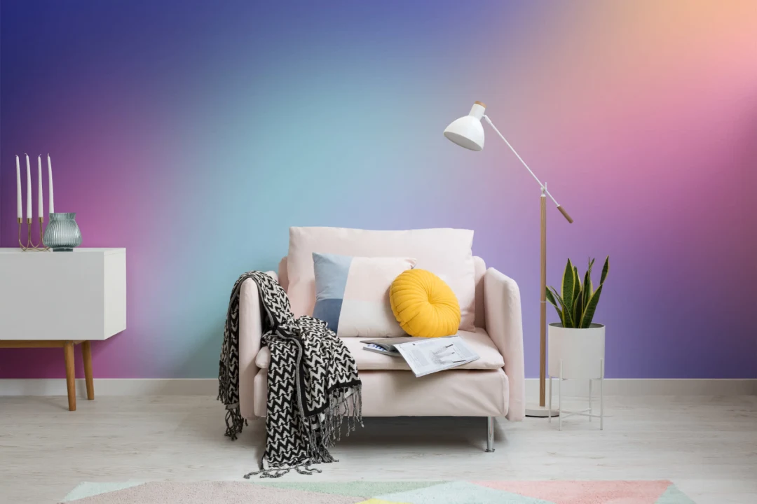 Purple Bright Gradient Wallpaper Mural