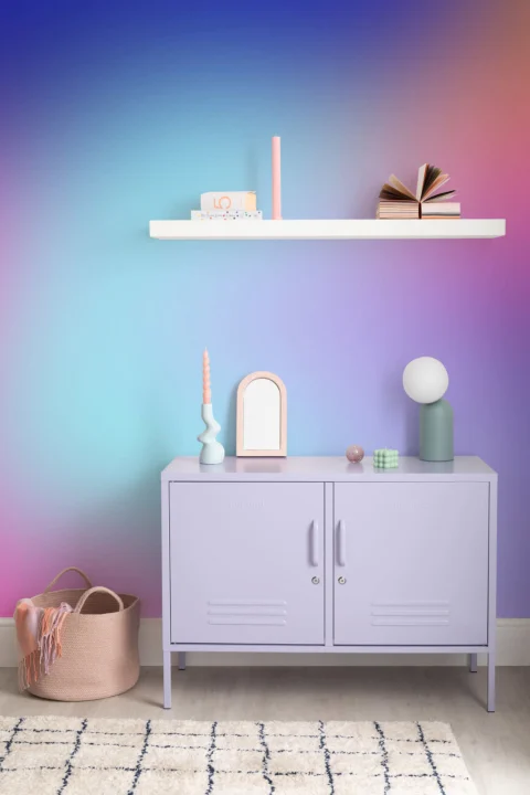 Lilla lys gradient tapet vægmaleri