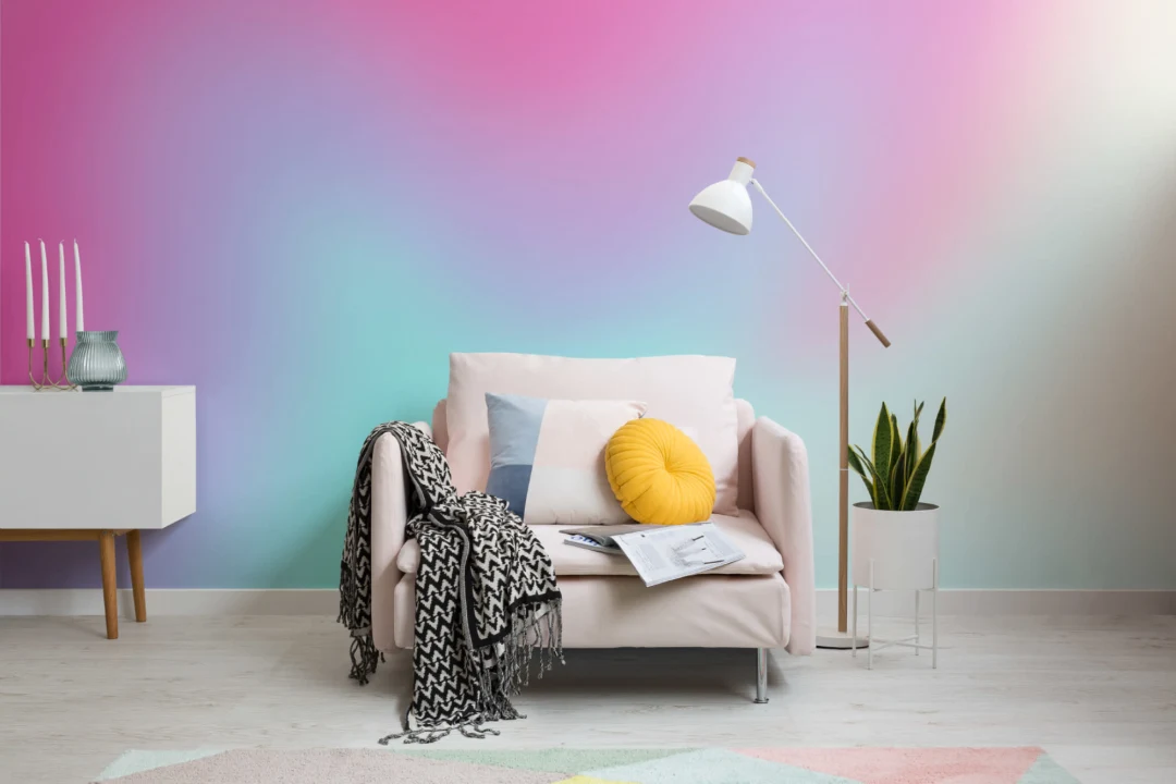 Pink Bright Gradient Wallpaper Mural