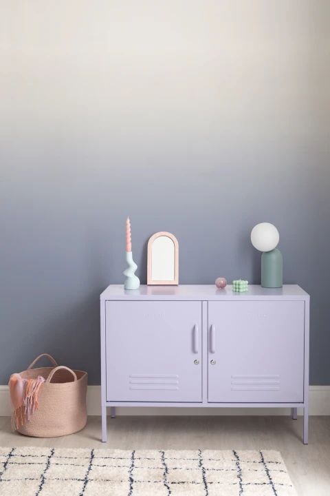 Calm Blue and White Ombre Wall Mural