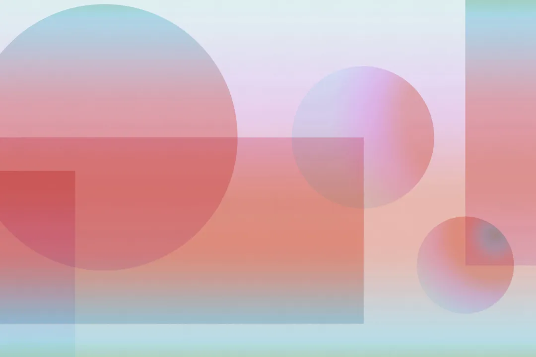 Multicolor Futuristic Geo Ombre Shapes Wall Mural