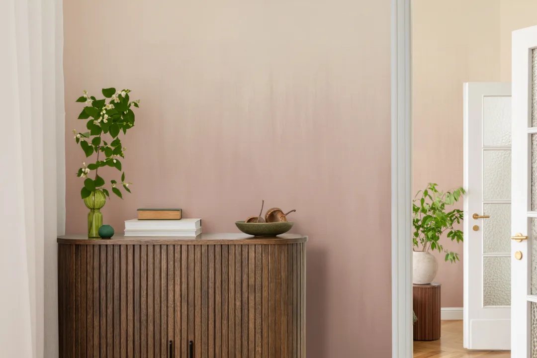 Mjuk rosa gradient abstrakt mural-tapeter för lugna utrymmen