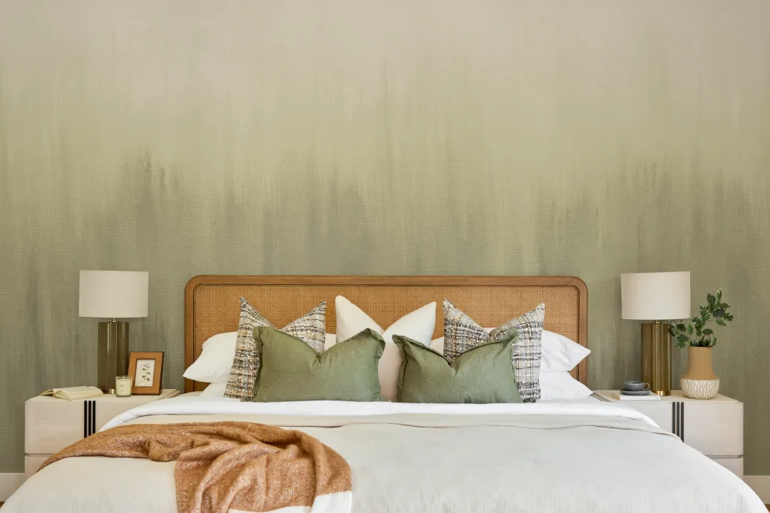 Muted Green Textured Ombre Atmosphere Wall Mural