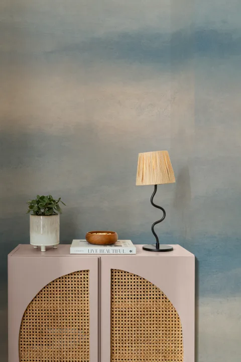 Blå Serene Abstrakt konst Landskap Mural-tapeter