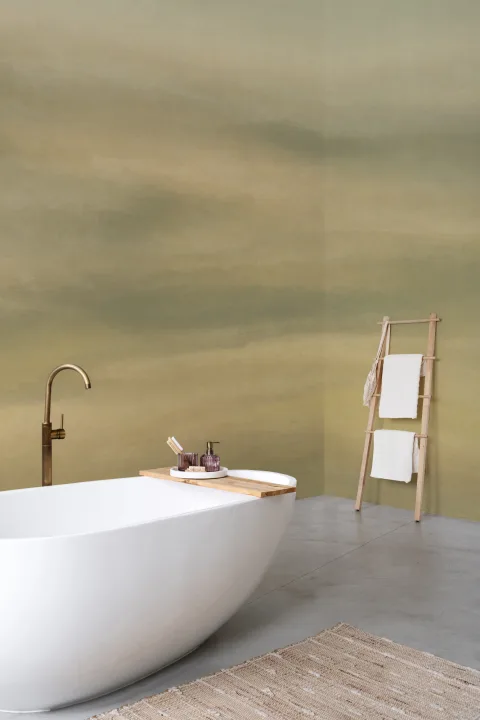 Mural de papel pintado Verde suave Minimalista Naturaleza Gradiente