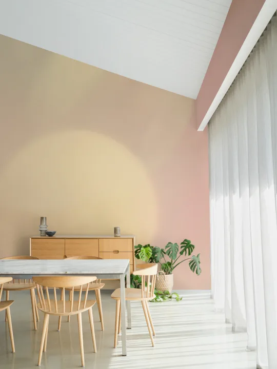Soft Blush Abstract Pastel Mural For Serene Vibes