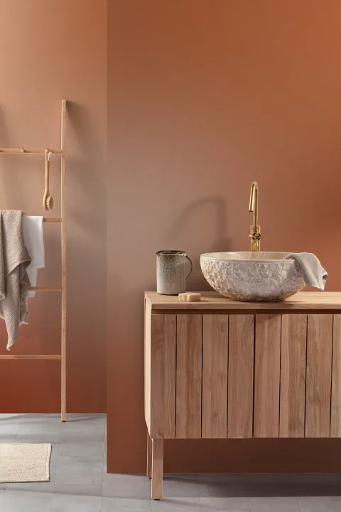 Varm Emberstone ombre avkopplande flerfärgad mural-tapeter