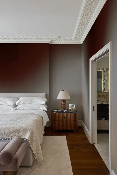 Murale abstract modern Burgundy Midnight Haze Atmosphere