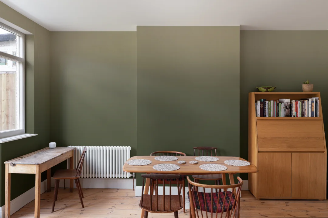 Grüne Farbverlauf-Textur mit entspannter Eleganz Fototapete