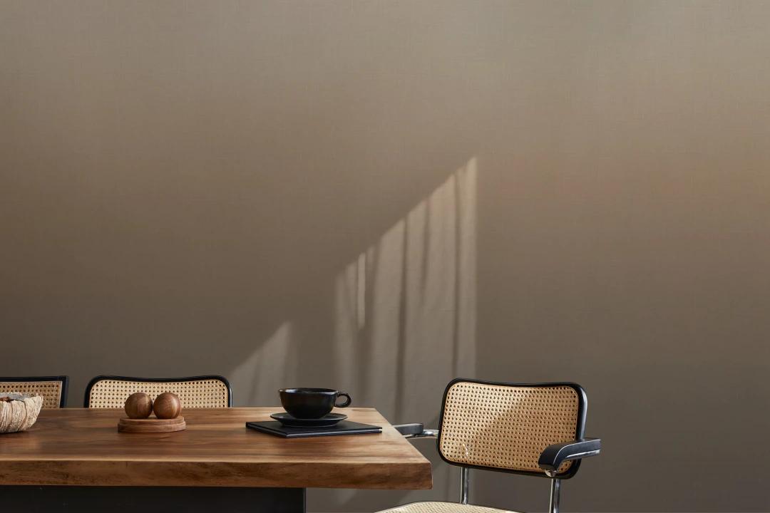 Beige minimalistische Ombre-Fototapete für ruhige Räume