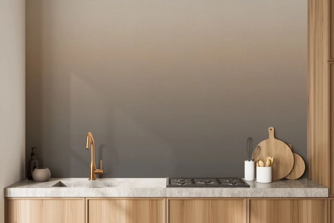 Mural de parede ombré minimalista bege para espaços serenos