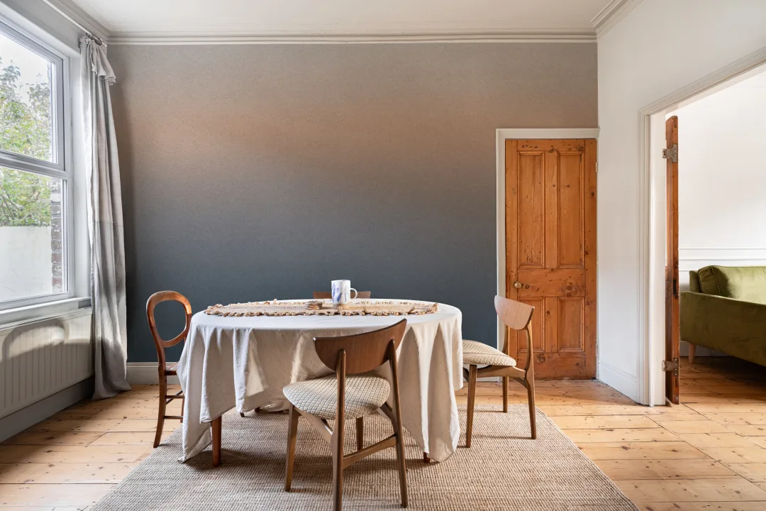 Sanfte blaue Farbverlaufs-Abstrakt-Fototapete für Harmonie