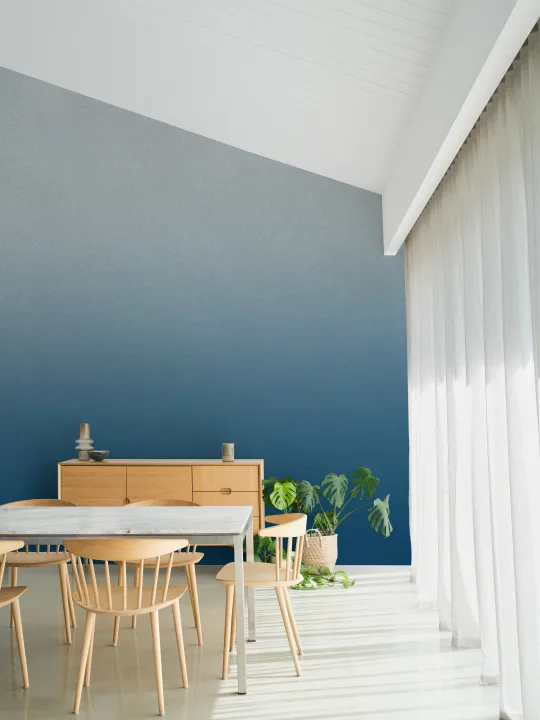 Papier peint panoramique moderne art ombré dégradé bleu