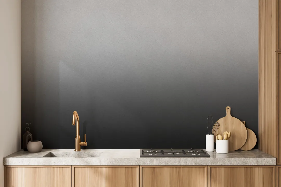 Mural de Papel de Parede Efeito Noir Minimalista em Degradê Carvão
