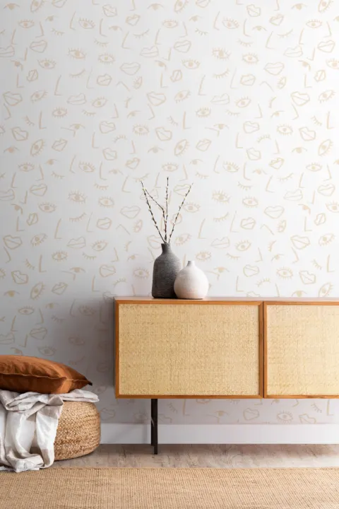 Nude Face Effect Wallpaper Mural