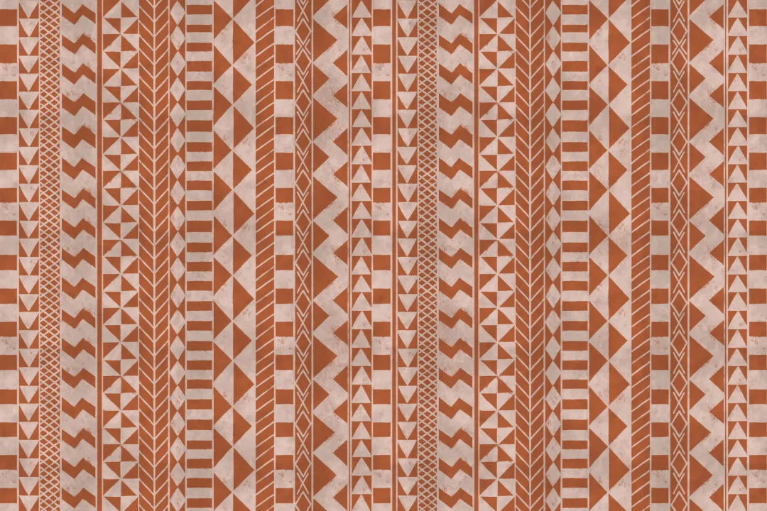 Brown African Inspired Tribal Print Wallpaper Mural